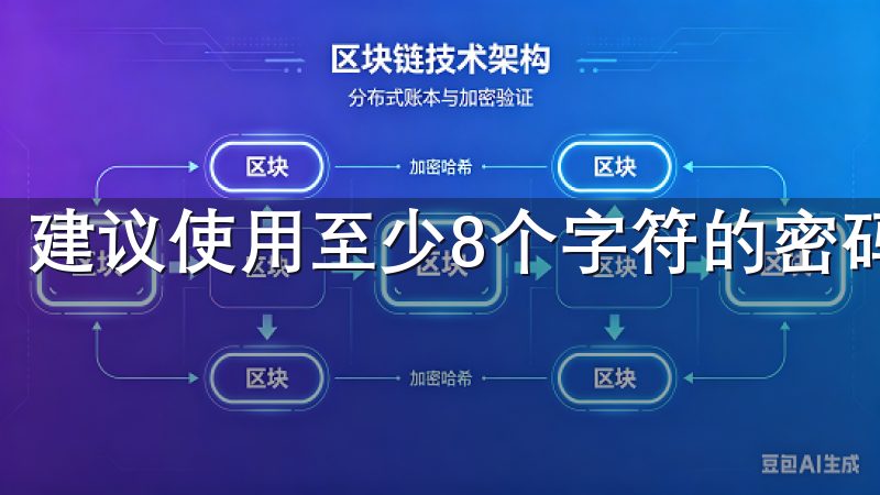 建议使用至少8个字符的密码，并包含字母、数字和特殊字符。